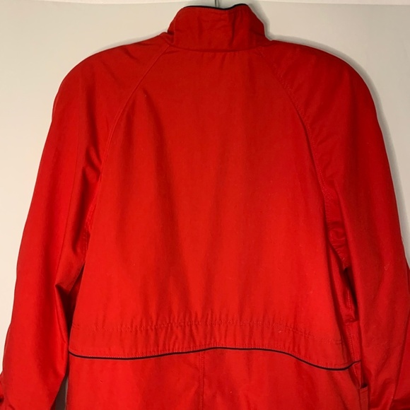 Misty Harbor Any Weather Rain Coat Womens 10 Red Fabric Lined Slicker Pockets M - Picture 7 of 14